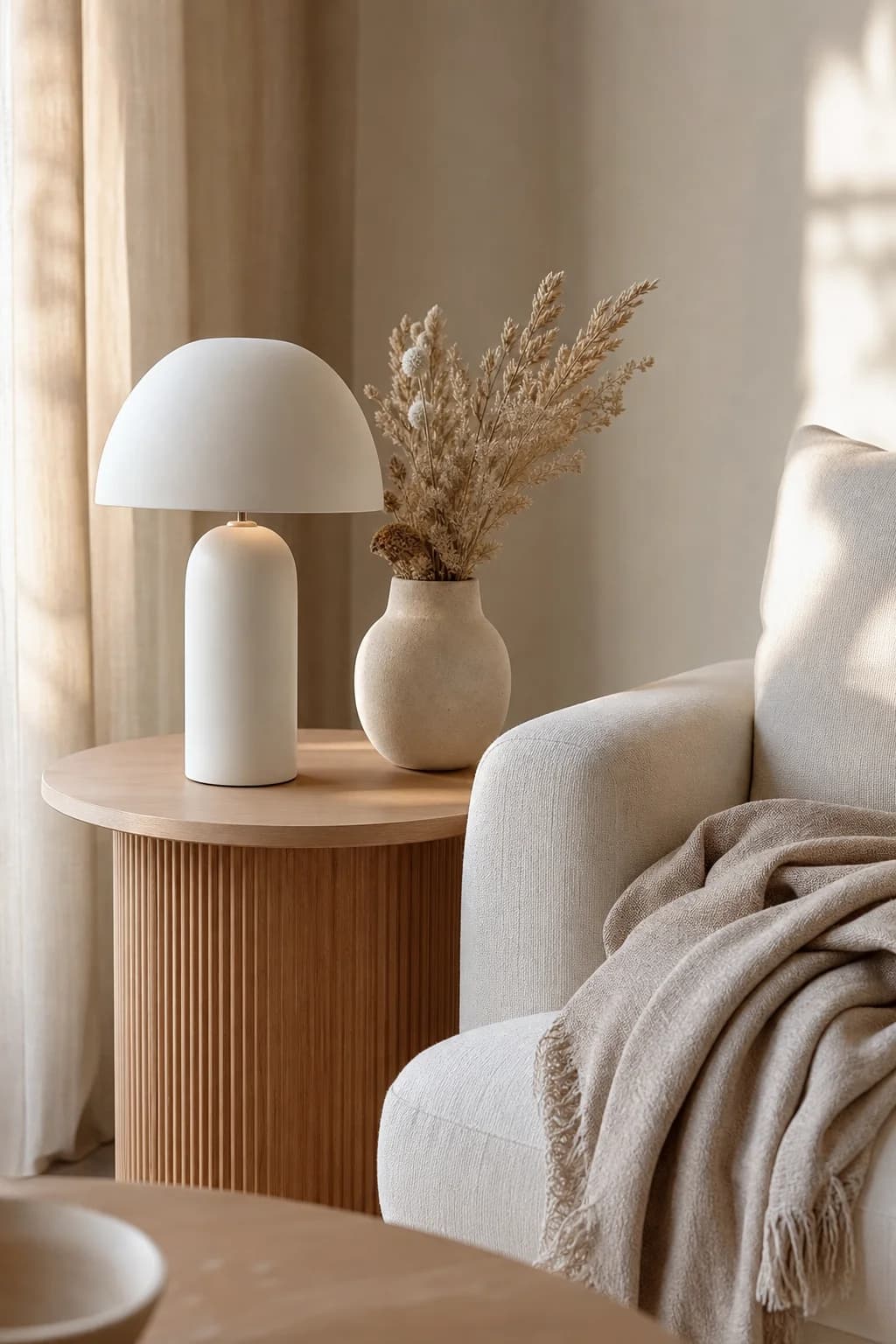 Styled living room corner